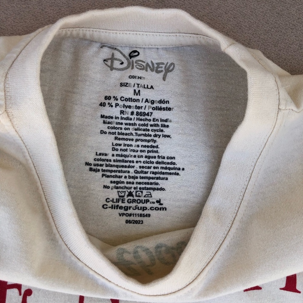 Disney All Aboard The North Pole Express Holidays Light Cream T-shirt Unisex M - Picture 7 of 9